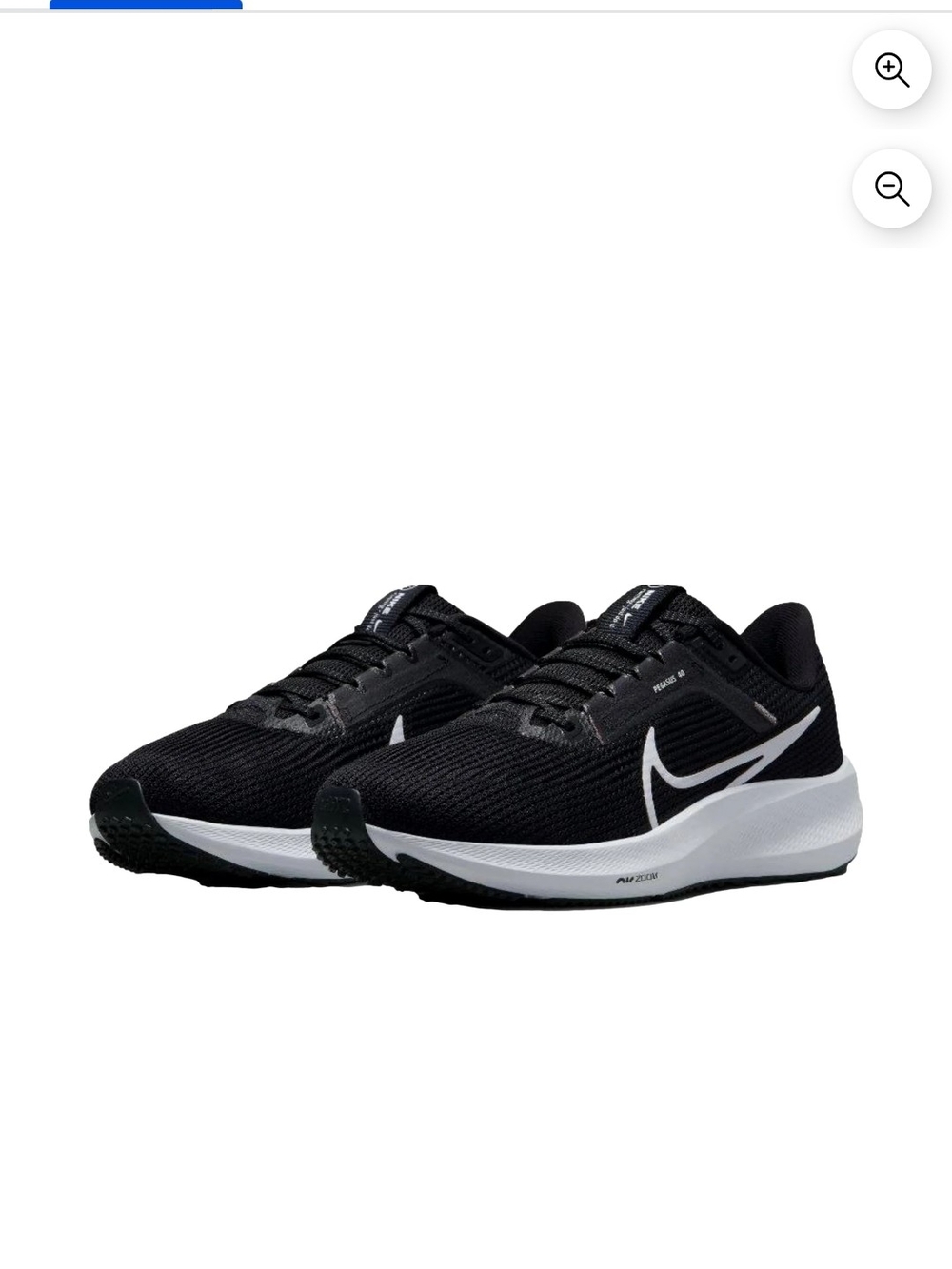 Nike Women’s Pegasus 40 Black and White Running Sneakers
